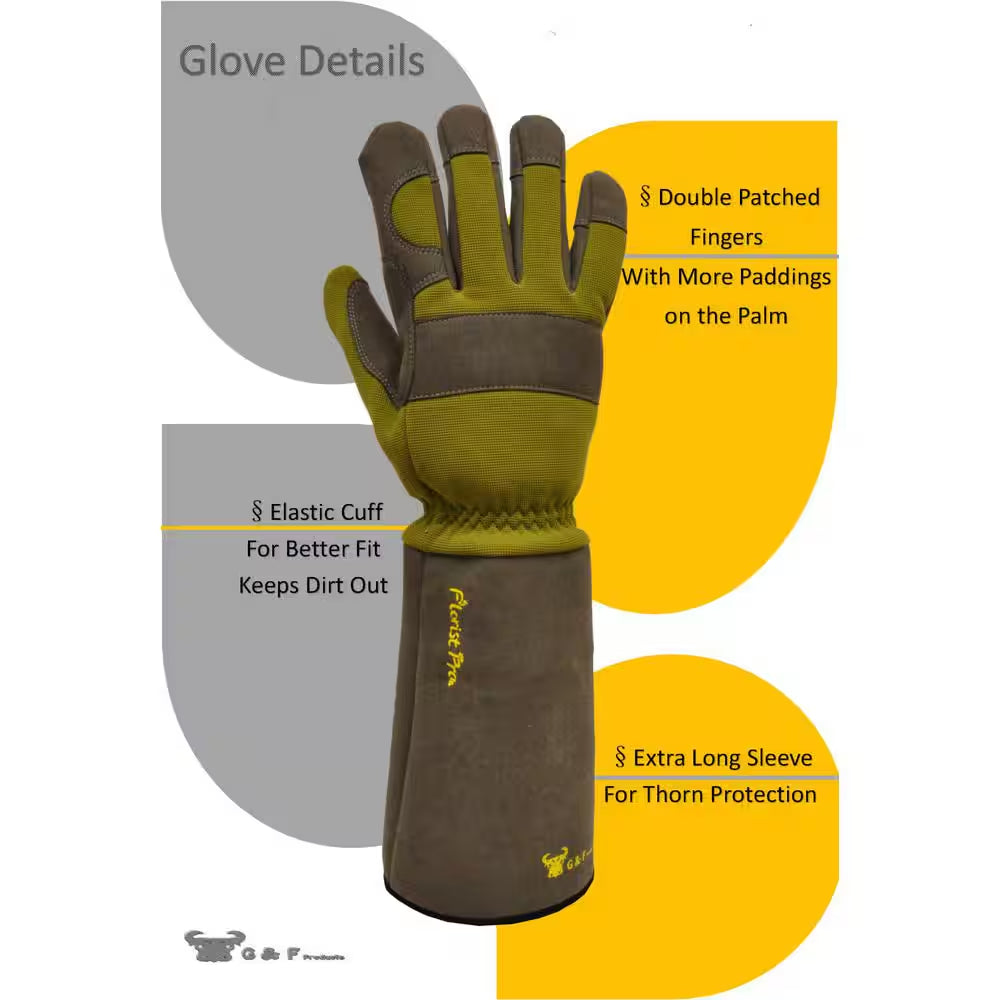 Floristpro Garden Rose Men'S Large Gloves