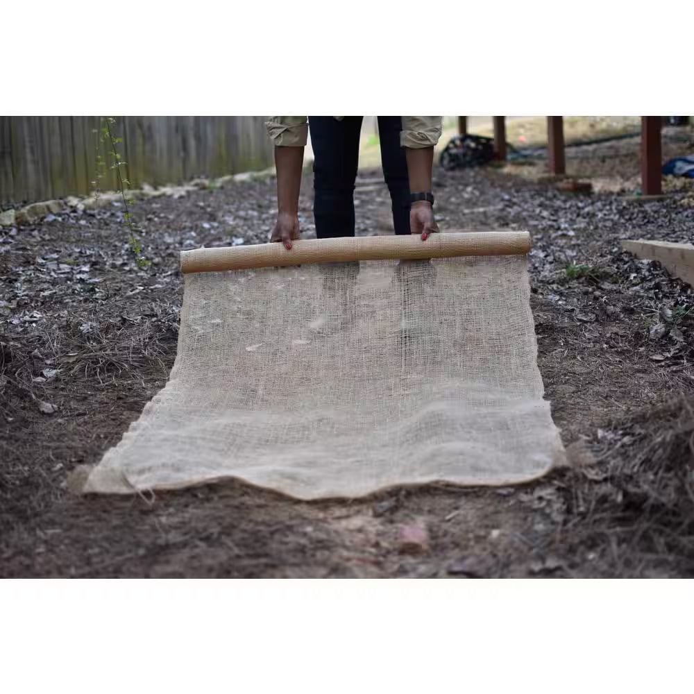 3 Ft. X 24 Ft. 100% Natural Burlap Landscape Fabric (4-Pack)