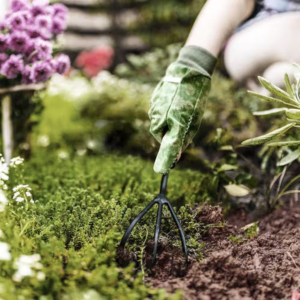 8-Piece Garden Tools Set with Wooden Handle, Pruner, Trowel, Tulip Trowel, Cultivator, Kneeling Pad, Gardening Gifts