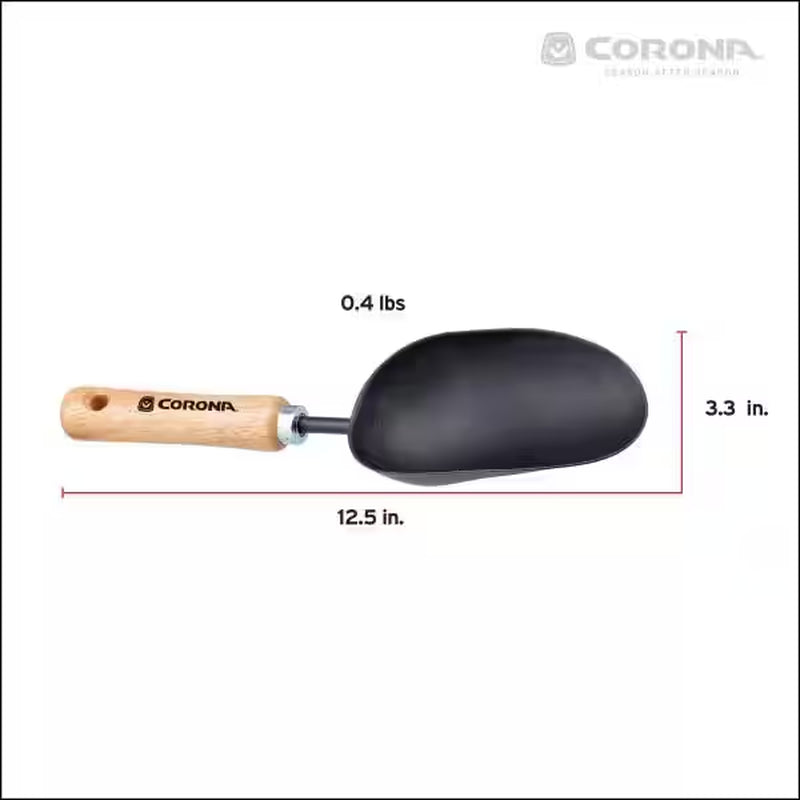 6.5 In. Garden Trowel Scoop with Wooden Handle