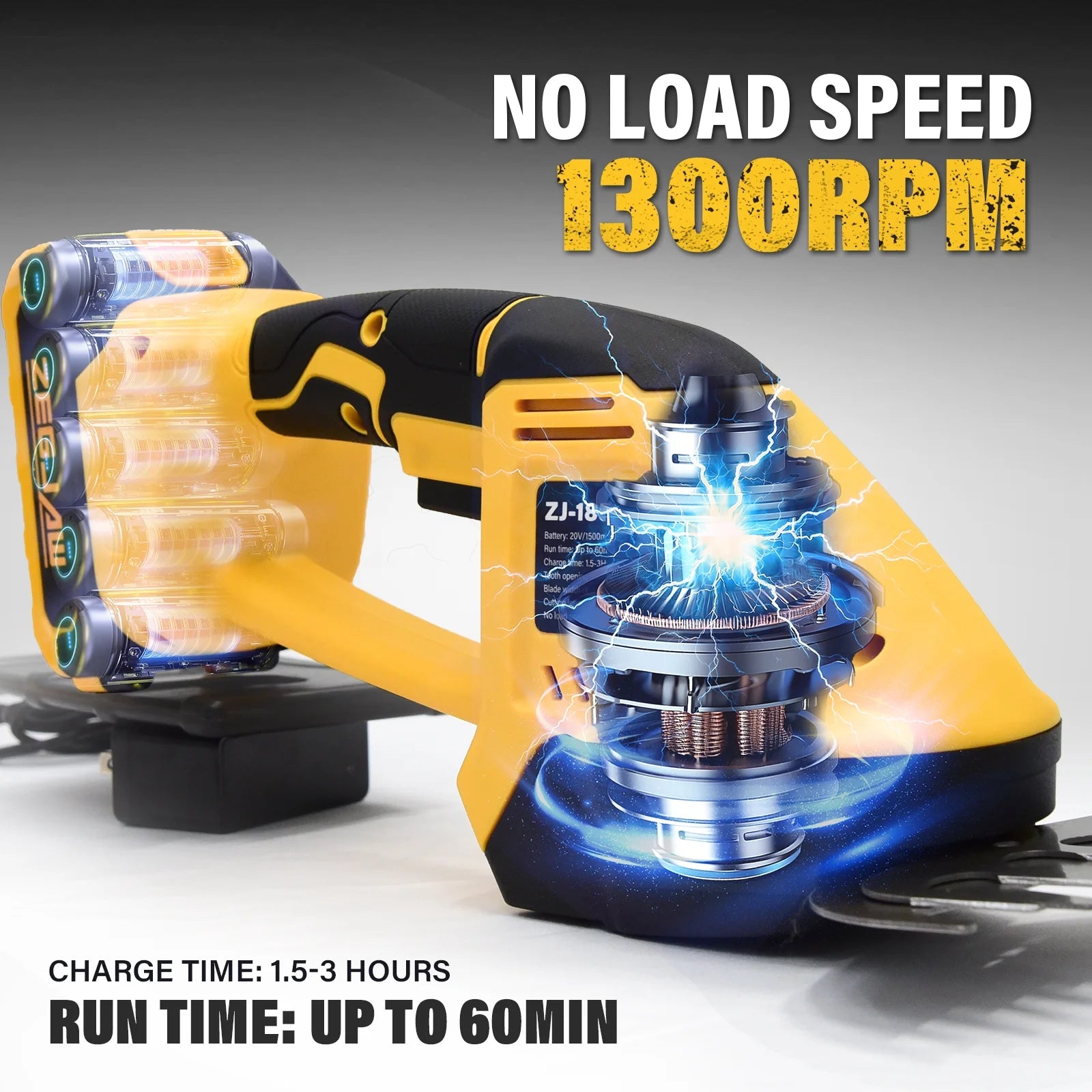 Cordless Hedge Trimmer, 2 in 1 Handheld Electric Grass Shear, 20V Power Tool for Efficient Yard Maintenance Lightweight, Trimming Hedges and Bushes with Charger and Battery