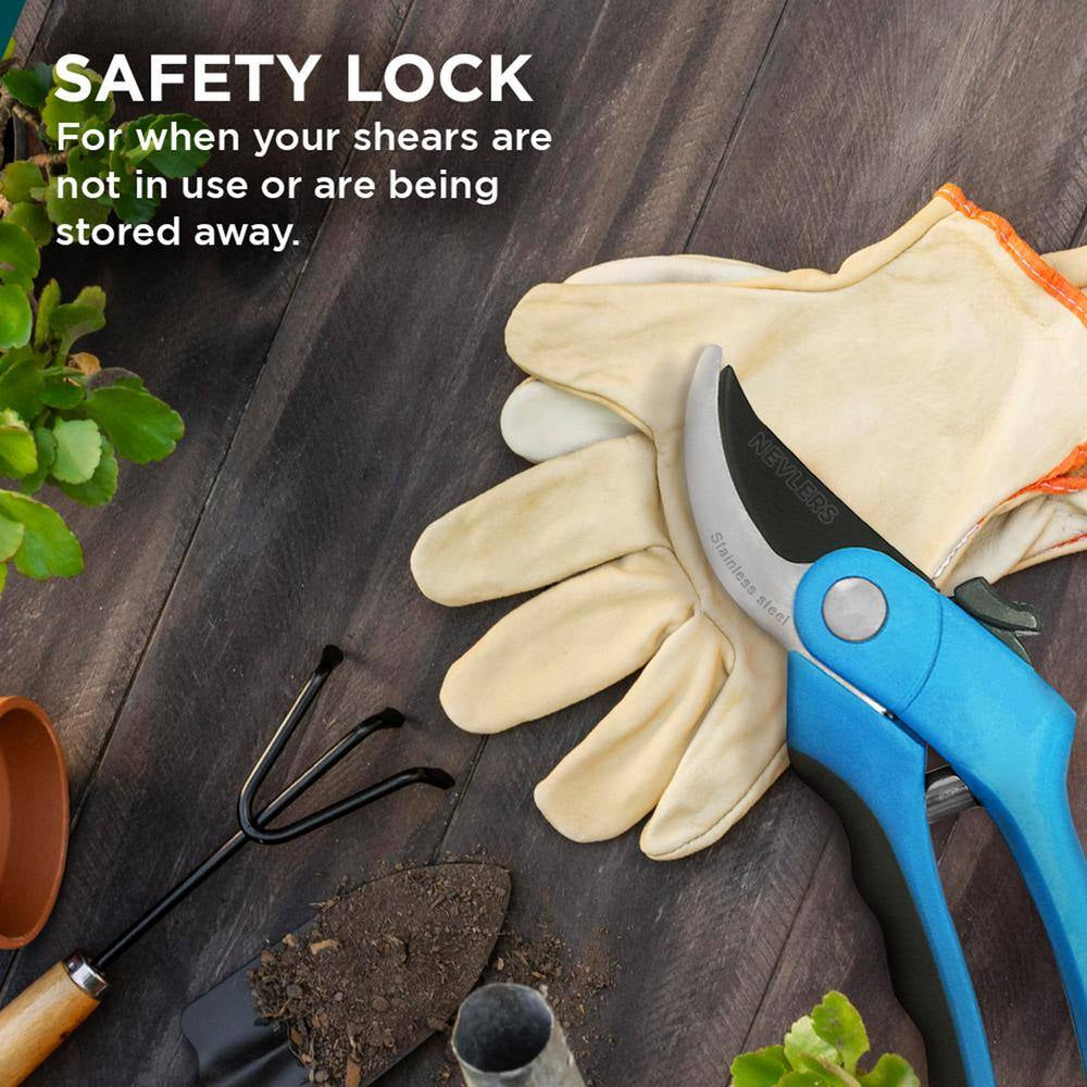 Professional Stainless Steel Heavy-Duty Blue Garden Bypass Pruning Shears